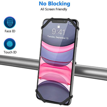 Mobile Phone Holder for Bicycle Silicon 360° Rotation Detachable or Undetachable