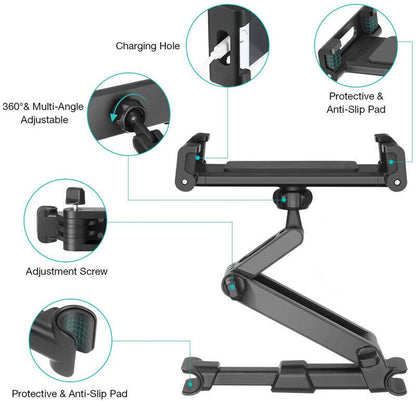 Car holder headrest car mount extendable