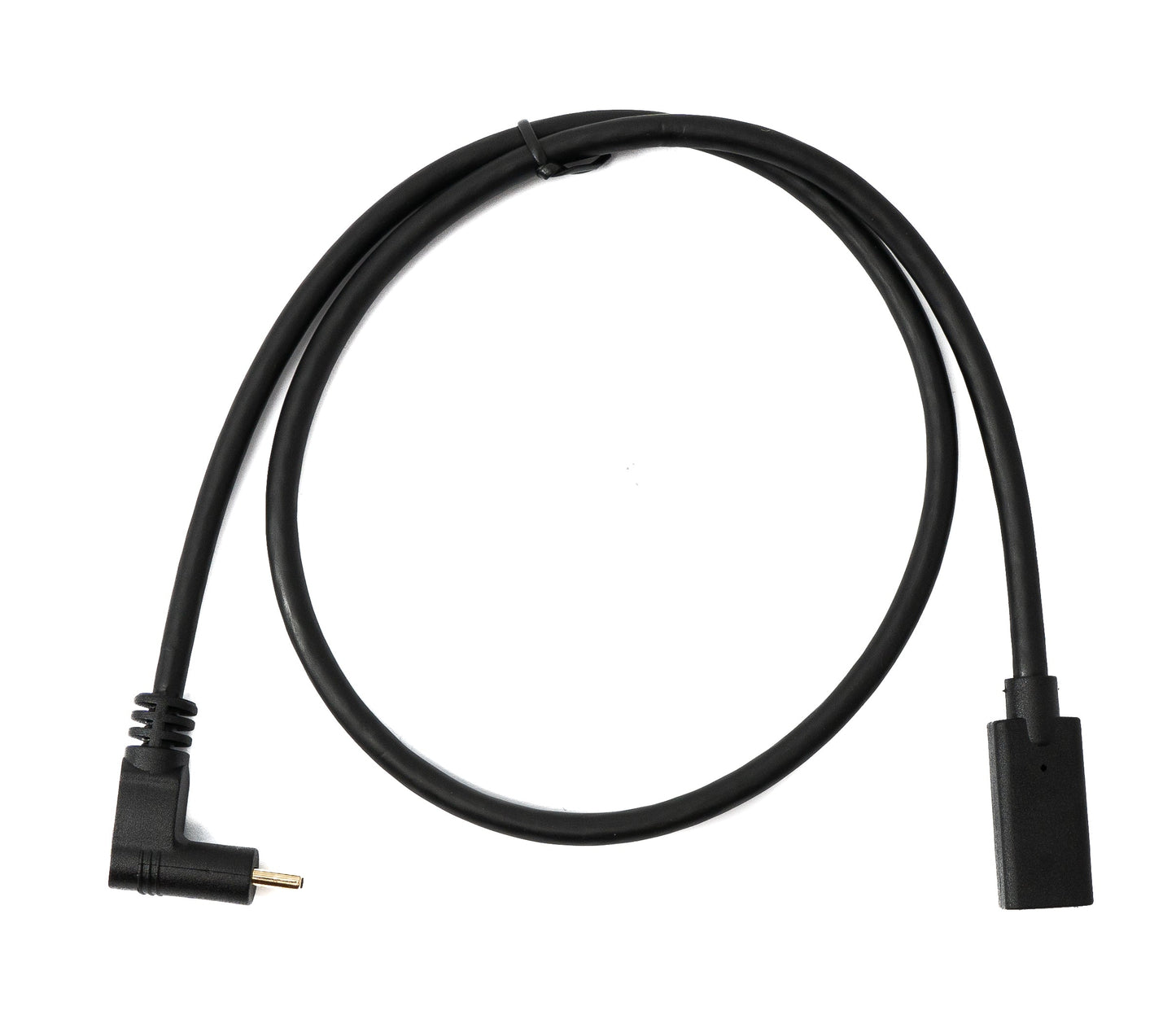 SYSTEM-S USB 3.1 Gen 2 cable 60 cm Type C male to female angled in black