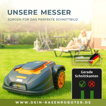 30 Edelstahl Ersatzklingen / Ersatzmesser 2 Loch Klingen Greenworks Optimow 10