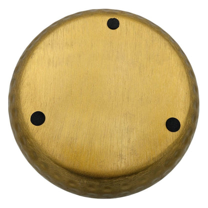 Metall Dekoschale Schale Metallschüssel rund gehämmert Hammerschlag gold 24 cm