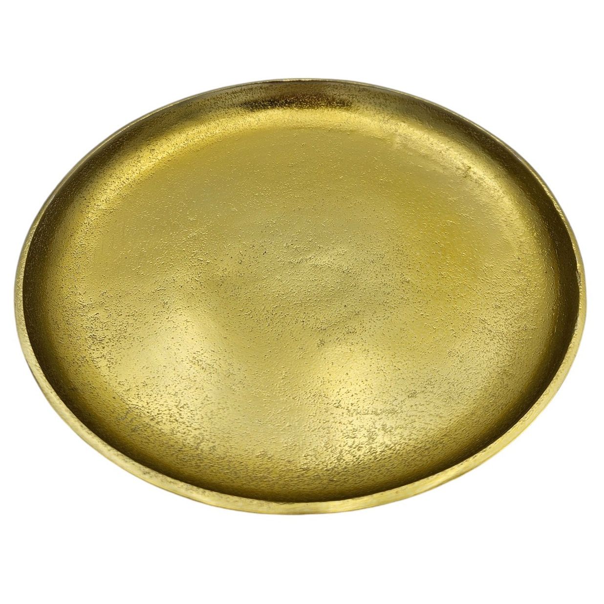 Dekoteller Gold Metall Teller Schale Dekotablett Kerzenteller Dekoschale Ø20cm