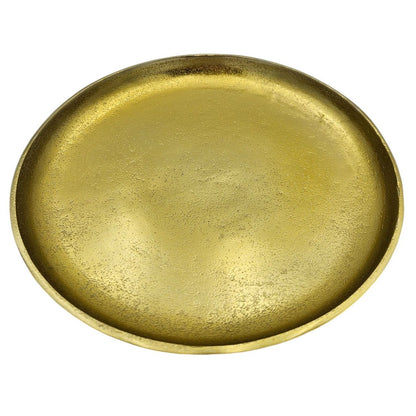 Dekoteller Gold Metall Teller Schale Dekotablett Kerzenteller Dekoschale Ø20cm