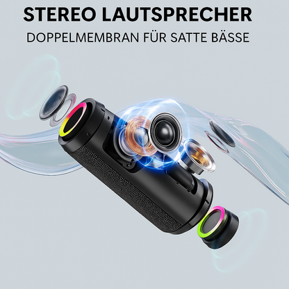 Bluetooth Lautsprecher 20W IPX6 Wasserdicht RGB Bass Boost TWS Stereo