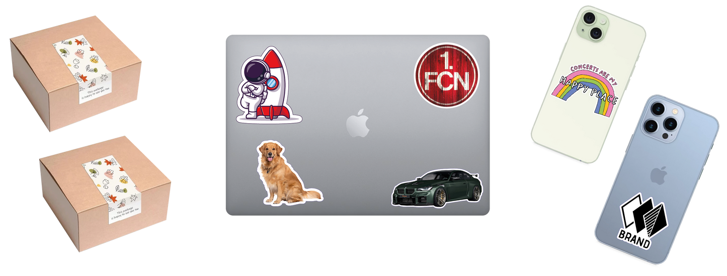 Custom Sticker drucken lassen – Individuelle Aufkleber nach Wunschform