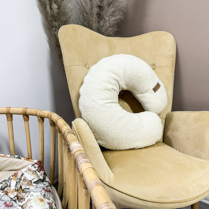 Nursing pillow replacement cover made of teddy fabric Boucle