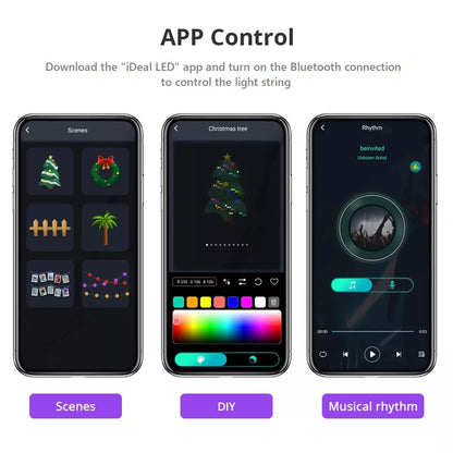 Fairy Lights Christmas Lights Smart LED Strip App Music Alexa RGB 5m USB Waterproof