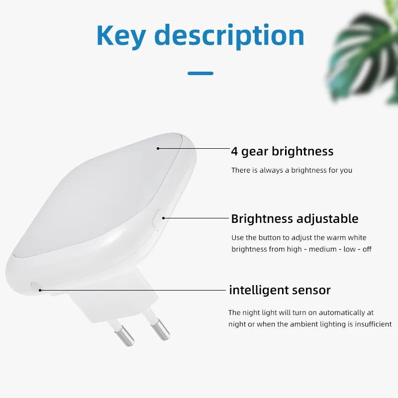 2 Pieces LED Night Light Plug-In with Twilight Sensor
