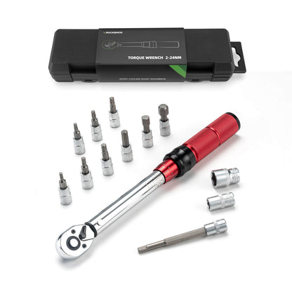 Fahrrad Drehmomentschlüssel Set 2-24 Nm, Multifunktionales Reparaturwerkzeug