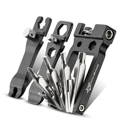 Fahrrad Multifunktionswerkzeug 20-in-1 Multitools Faltbare Reparatur Werkzeug Set aus Edelstahl