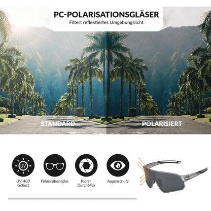 Federleichte Polarisierte Fahrradbrille (UV400)