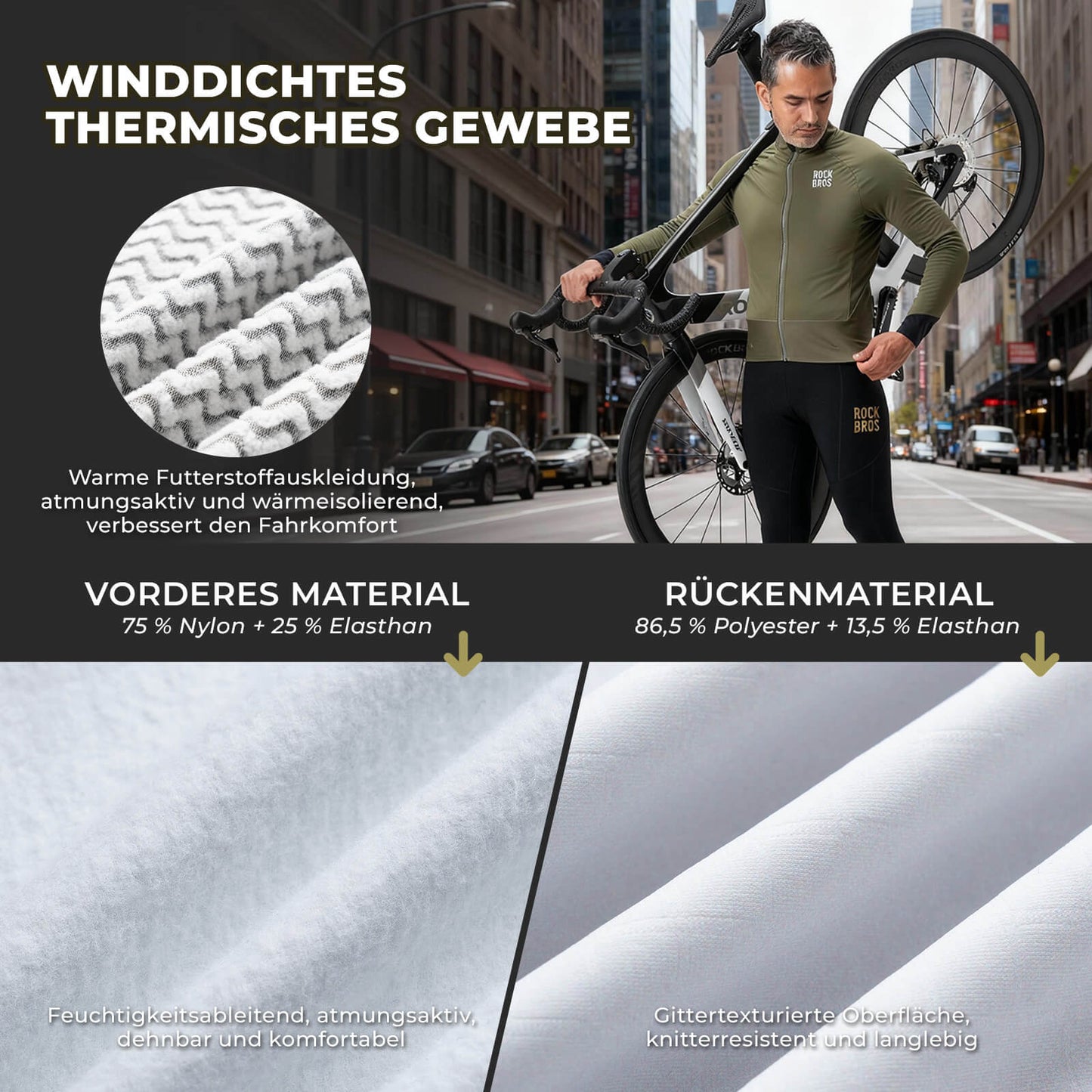 Fahrradjacke mit Reflexelementen Atmungsaktiv & Praktisch Herren