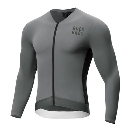 Fahrradtrikot Radtrikot Langarm Herren, Atmungsaktiv und Schnelltrocknend, Elastisches