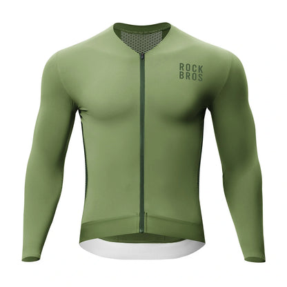 Fahrradtrikot Radtrikot Langarm Herren, Atmungsaktiv und Schnelltrocknend, Elastisches