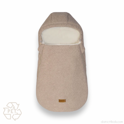 Winterfußsack Teddystoff Bouclé – für Kinderwagen & Autoschale