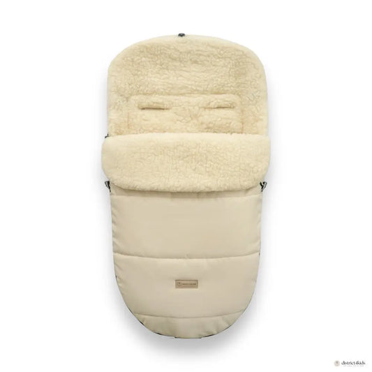 Winter footmuff water-repellent inner lining made of merino wool - stroller