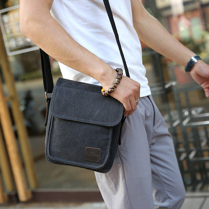 SYSTEM-S Universal Schultertasche mit 5 Fächern Umhängetasche 24 cm, Schwarz