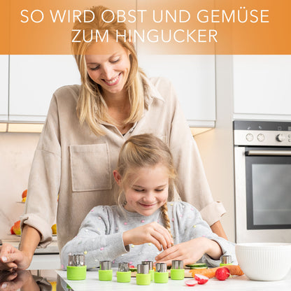Edelstahl Ausstechformen für Gemüse Obst Gemüseausstecher - 9 Stück