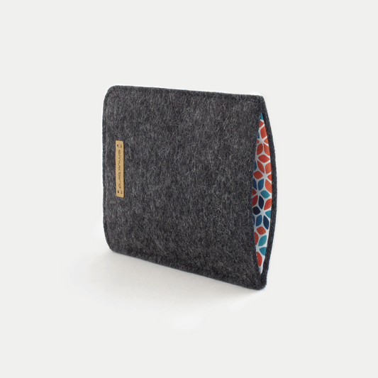 Handytasche für Xiaomi 13 Pro | aus Filz und Bio-Baumwolle | anthrazit - colorful | Modell "LET"