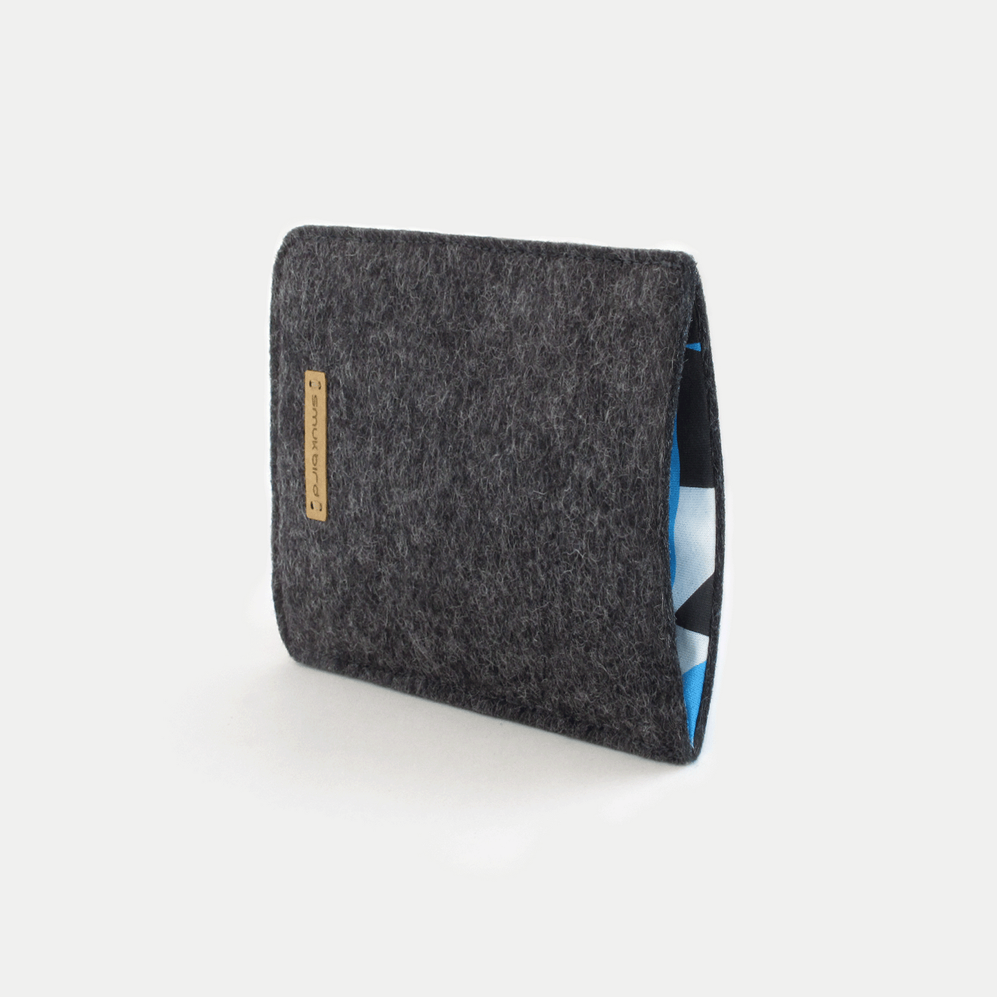 Handytasche für iPhone 12 Pro | aus Filz und Bio-Baumwolle | anthrazit - shapes | Modell "LET"