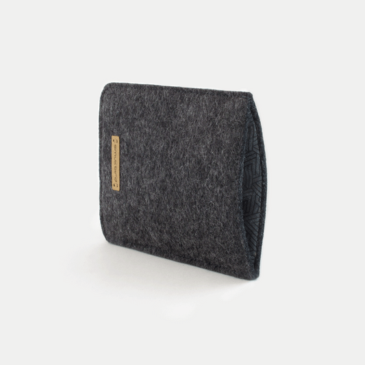 Handytasche für Shift Phone 6mq | aus Filz und Bio-Baumwolle | anthrazit - tracks | Modell "LET"