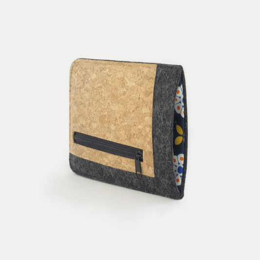 Handytasche mit Kartenfach für Samsung Galaxy Z Fold5 | anthrazit - bloom | Modell "ZIP"
