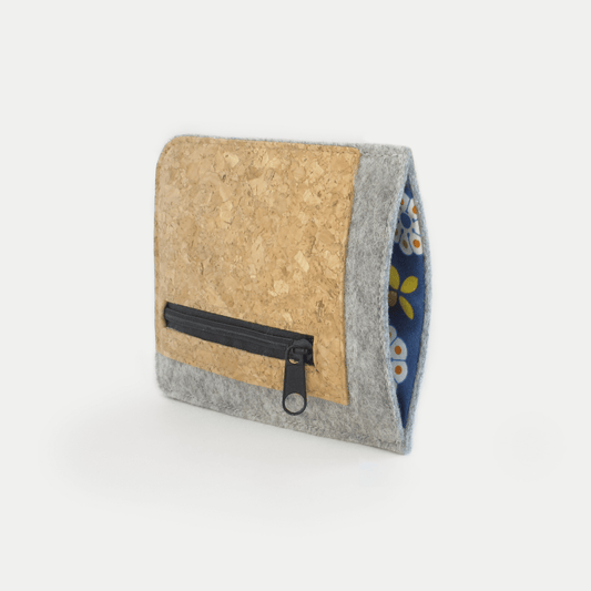 Handytasche mit Kartenfach für Samsung Galaxy S23 Ultra | hellgrau - bloom | Modell "ZIP"