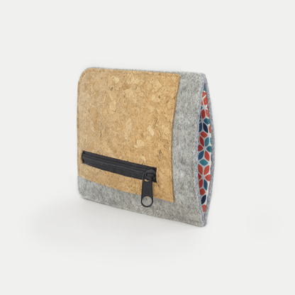 Handytasche mit Kartenfach für Xiaomi Redmi A5 | hellgrau - colorful | Modell "ZIP"