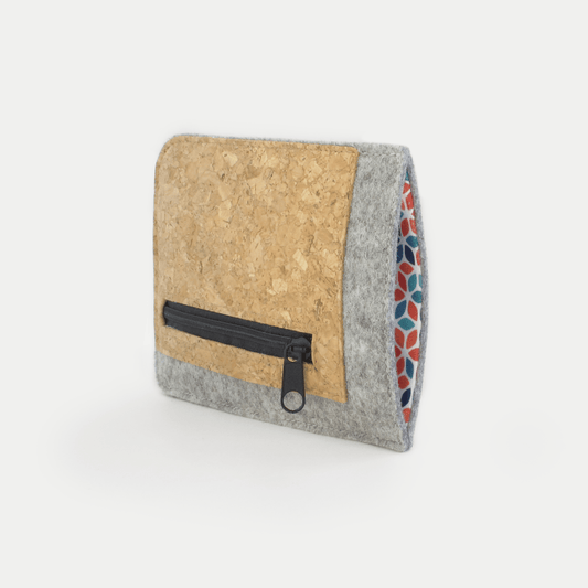 Handytasche mit Kartenfach für Samsung Galaxy A52 | hellgrau - colorful | Modell "ZIP"