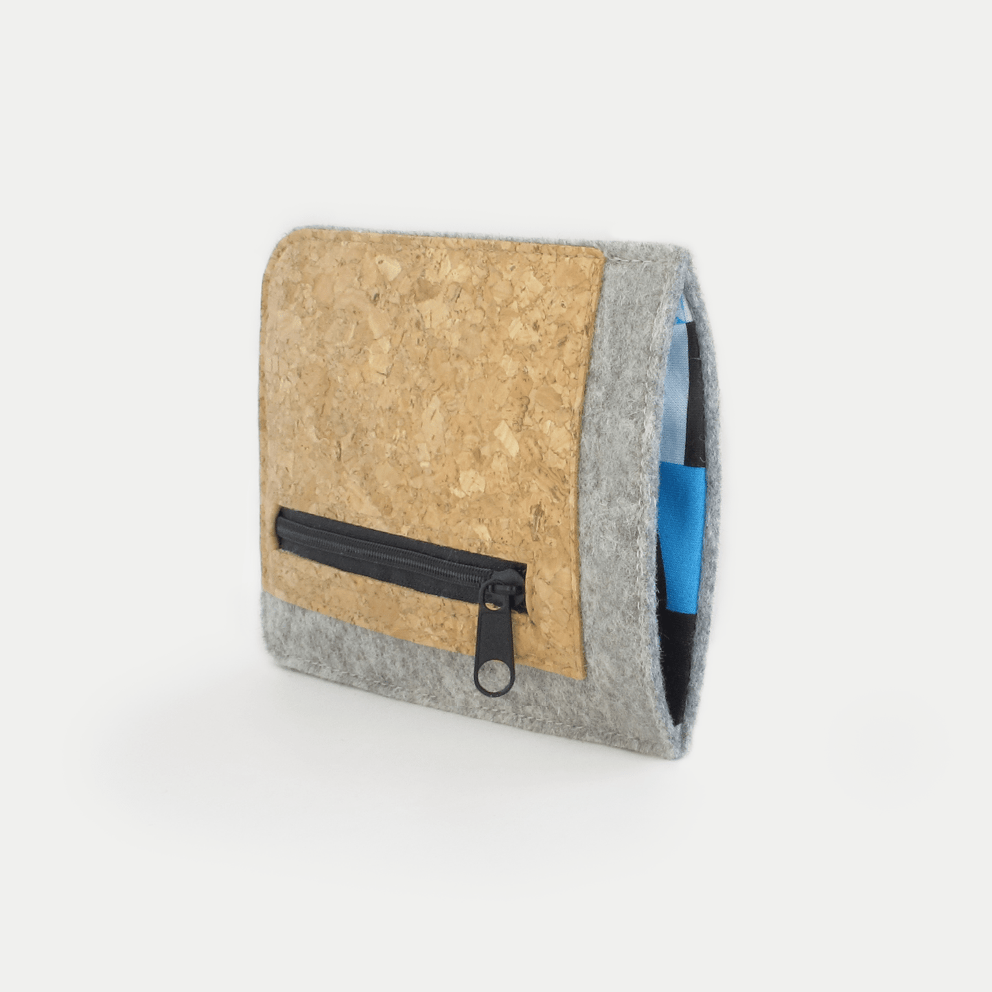 Handytasche mit Kartenfach für Shift Phone 8 | hellgrau - shapes | Modell "ZIP"