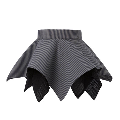 Handkerchief Rock mit grauen Streifen