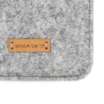 Handytasche für Samsung Galaxy A32 | aus Filz und Bio-Baumwolle | hellgrau - colorful | Modell "LET"