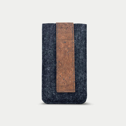 Cell Phone Belt Case for iPhone 15 Pro Max | with magnetic closure and card slot | anthracite | Model CLIP