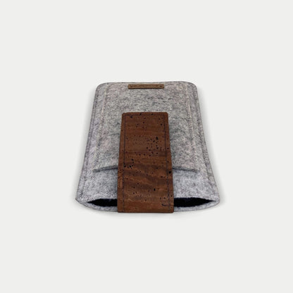 Cell phone belt case for iPhone 13 mini | with magnetic closure and card slot | light gray | CLIP model
