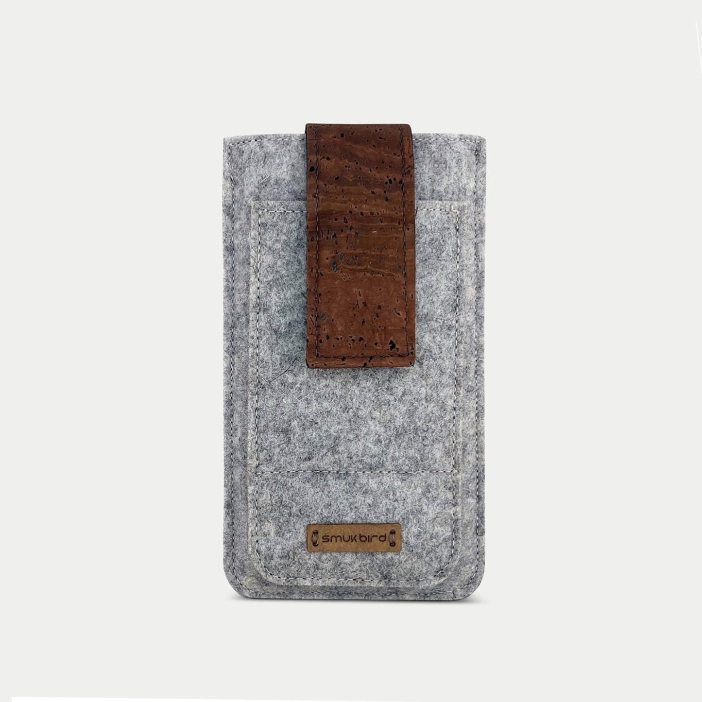 Cell phone belt case for iPhone 13 mini | with magnetic closure and card slot | light gray | CLIP model