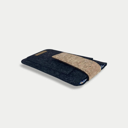 Handytasche für Google Pixel 5 | mit Magnetverschluss und extra Fach | anthrazit - Bloom | Modell HAKA