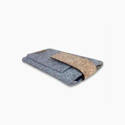 Handytasche für Xiaomi Redmi A5 | mit Magnetverschluss und extra Fach | hellgrau - Bloom | Modell HAKA