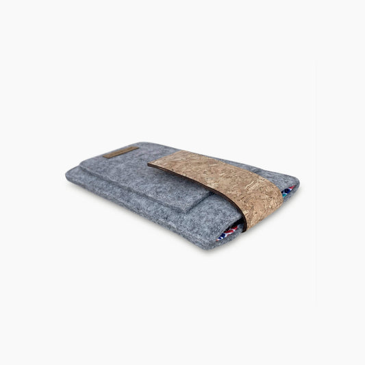 Handytasche für Samsung Galaxy Z Fold7 | mit Magnetverschluss und extra Fach | hellgrau - Colorful | Modell HAKA