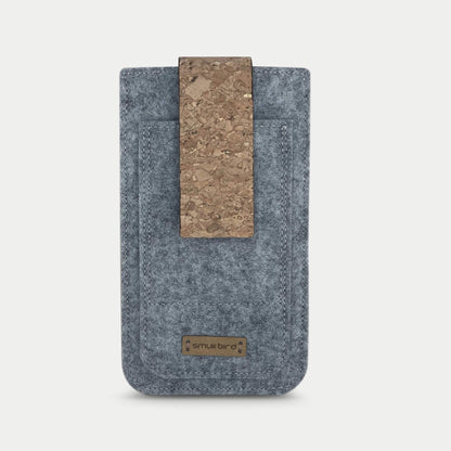 Cell phone case for Samsung Galaxy S21 Plus | with magnetic closure and extra compartment | light gray - Stripes | Model HAKA