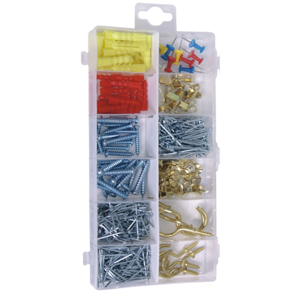 Haushaltssortiment Set 610-tlg - Schrauben Dübel Nägel & Haken 610-tlg