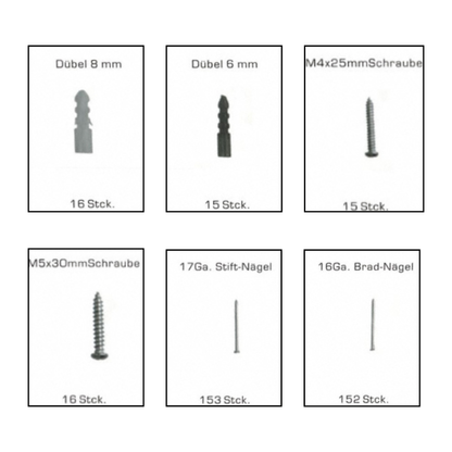Haushaltssortiment Set 610-tlg - Schrauben Dübel Nägel & Haken 610-tlg