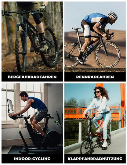 Herren Fahrradhose mit Träger - Hochdehnbar, Atmungsaktiv mit Reflexstreifen