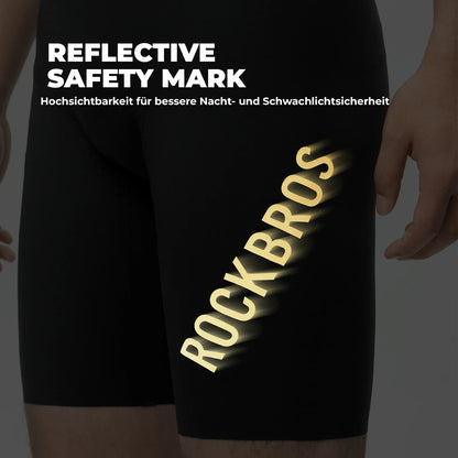 Herren Radlerhose mit Träger Gepolstert, Fahrradhose Kurz, Atmungsaktive schnelltrocknende