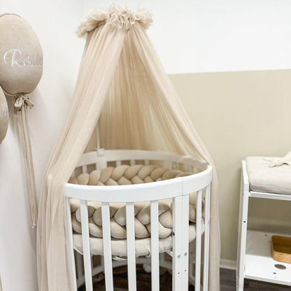 Canopy pole white universal baby bed children's bed cot cradle extra bed