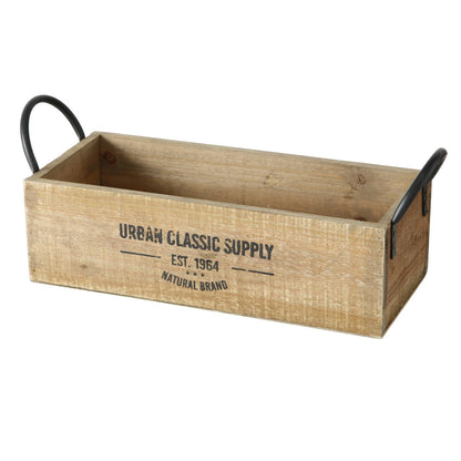 Holzkiste braun Dekokiste shabby Kiste Obstkiste Holz Deko Landhaus mit Griffen