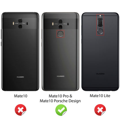 NALIA Silikonhülle für Huawei Mate 10 Pro – Rutschfest & Matt – VORTEX (Gebürstete Optik & Carbon Design) – Marke aus Berlin