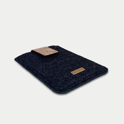Case for Tolino Shine 5 | with magnetic closure and extra compartment | anthracite - Tracks | Model "HAKA"