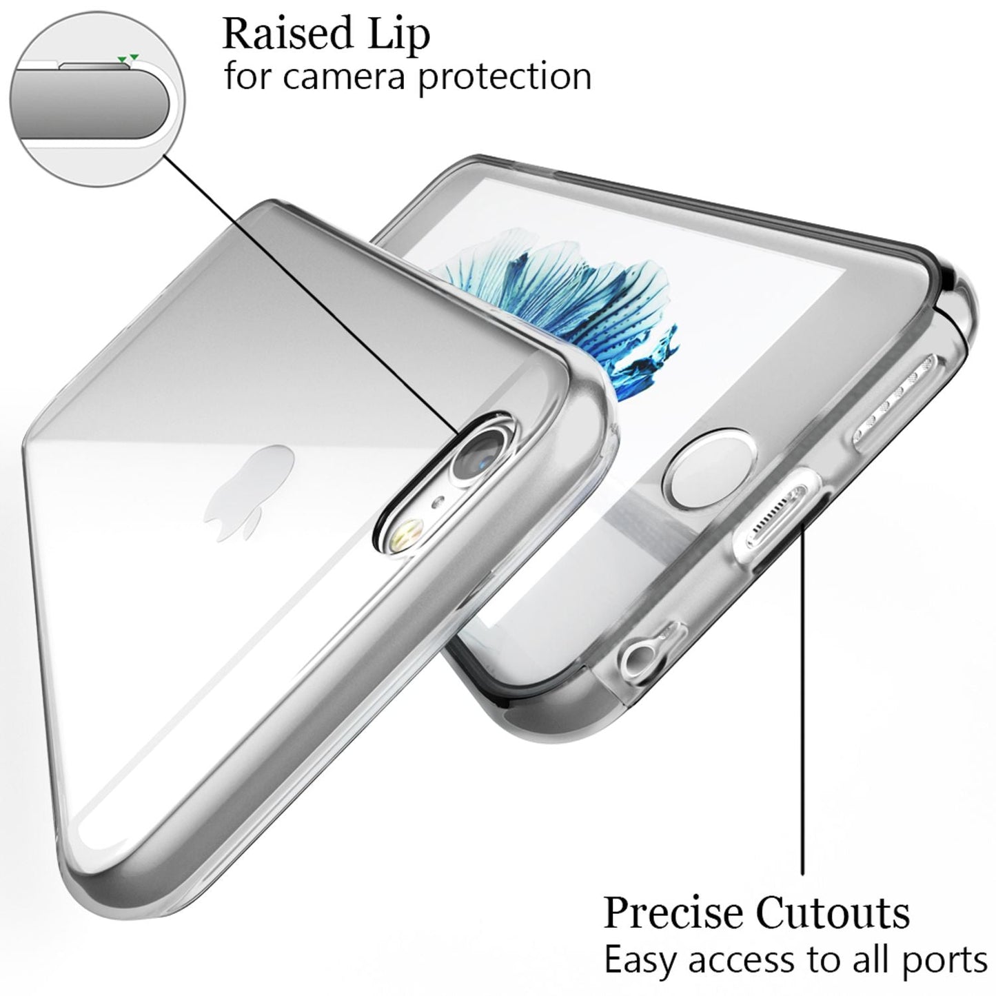 NALIA 360° Hülle für iPhone 6 Plus / 6s Plus – Vorne & Hinten Schutz – 360GUARD (Full-Body Case) – Marke aus Berlin