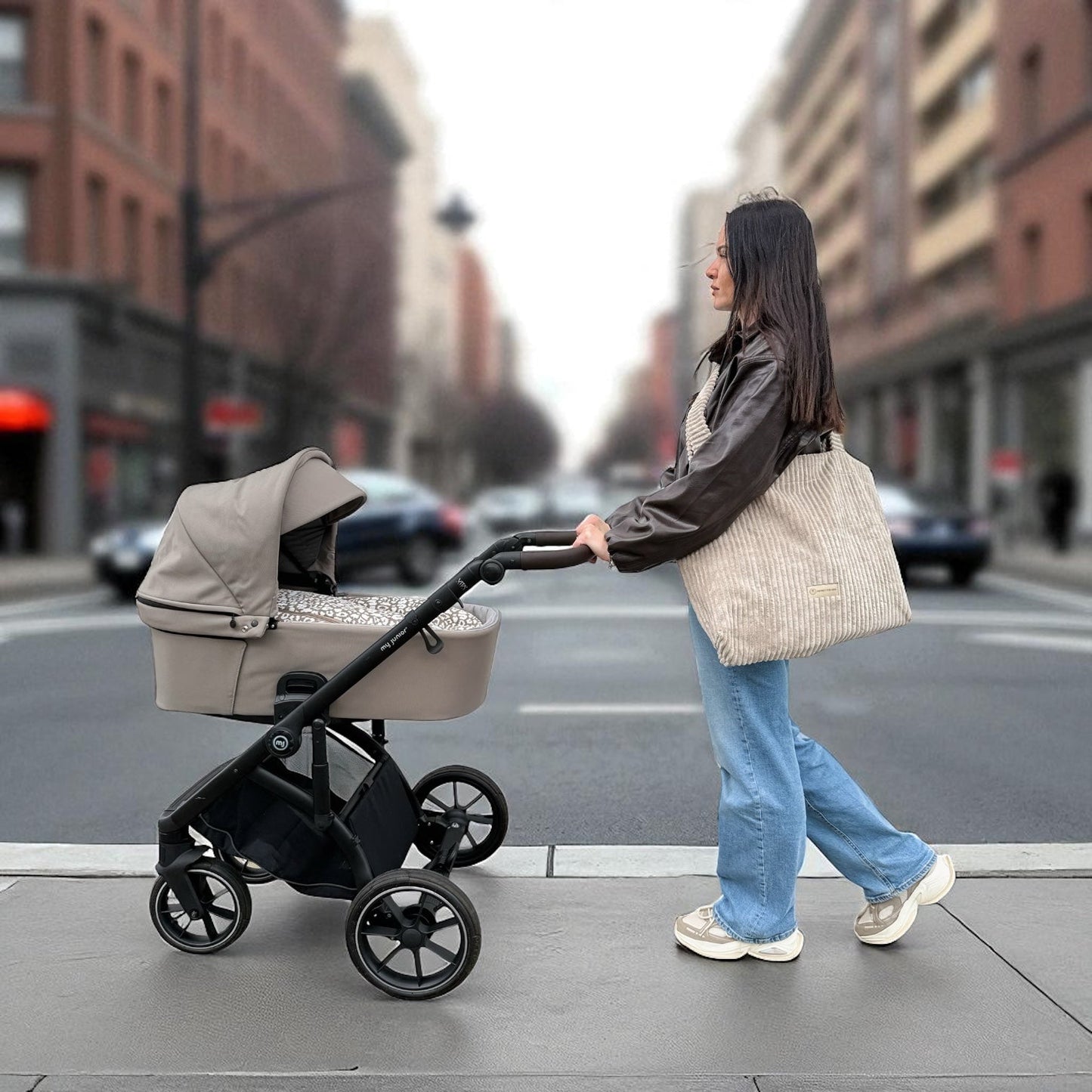 Fußsack Musselin Muster für Kinderwagen, Babywanne & Autoschale