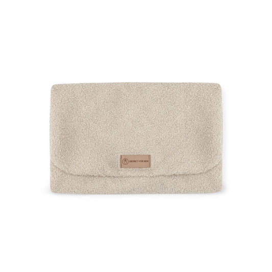 Wickelunterlage Teddystoff Bouclé – praktische Windeltasche für unterwegs